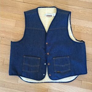 Vintage Western Wear Sears Roebuck Denim Vest